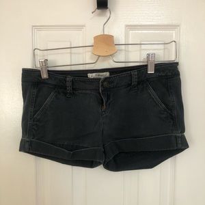 Navy Stretch Low Rise Super Short Shorts